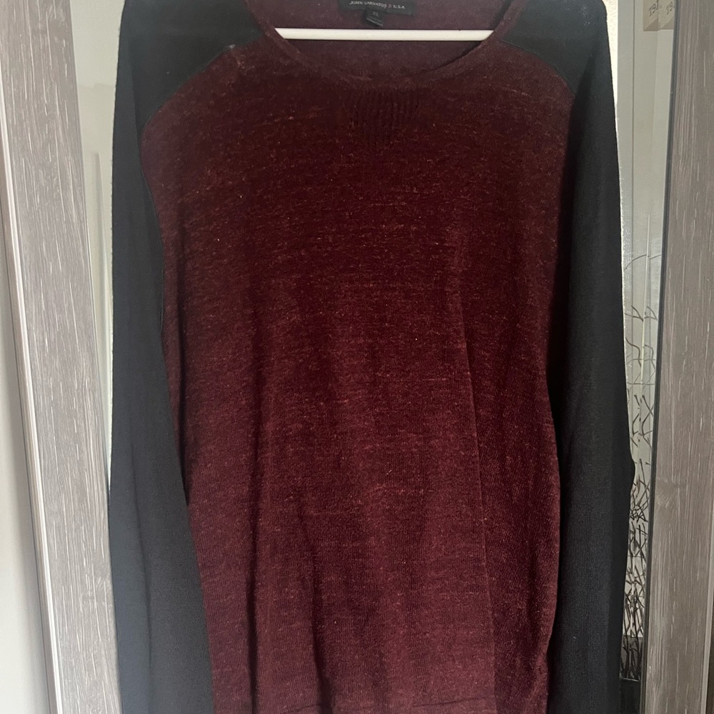 John Varvatos Deep Red Sweater